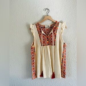 Savanna Jane Boho Embroidered Top